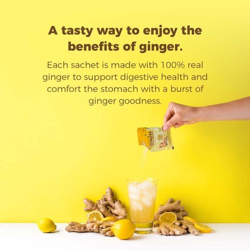 30 Prince of Peace Instant Ginger Honey Crystals Assorted, Sachets Instant Hot or Cold Beverage that Soothes Throat