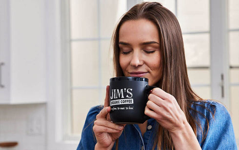 11oz Jims Organic Coffee Espresso Jimbo: Whole Bean Medium/Dark Roast Bag Certified Organic, Regeneratively Grown