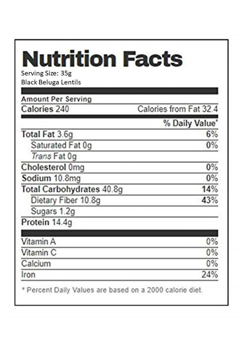 (4 LB) Aiva Black Beluga Lentils Premium Whole Black Lentils for Soups, Salads, and Meal Prep