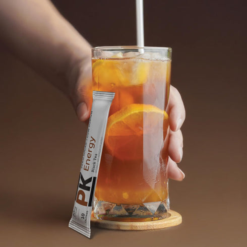 Pack 3 6 18 Pure Kick Black Tea Energy - of - Powdered Drink Mix - Low Calorie - Zero Sugar - Sticks Per Box - Servings