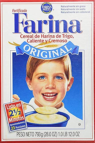 ebaney 28 oz (Packaging (Pack 2) Farina Mills Fortified Farina Creamy Hot Wheat Cereal May Vary)