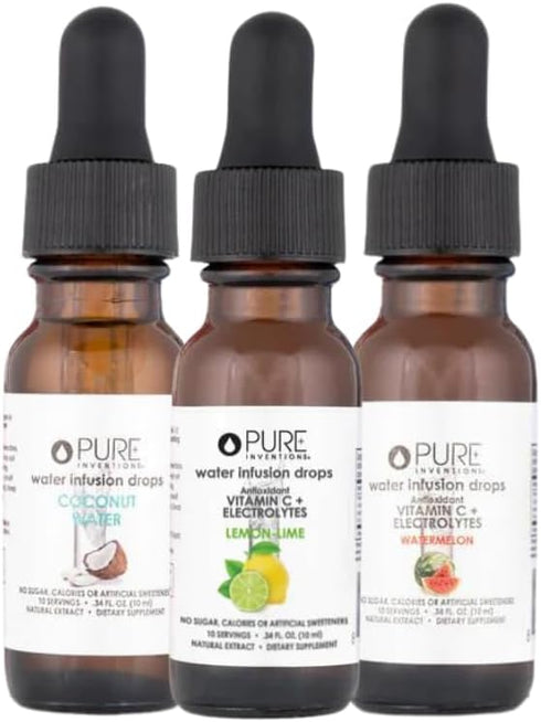 Pure Inventions - Coconut Water, Lemon Lime & Watermelon Water Infusion Drops