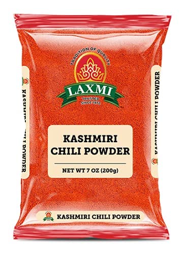 Laxmi Brand Kashmiri Chili Powder, Authentic Indian Spice, Fresh and Pure, 7oz