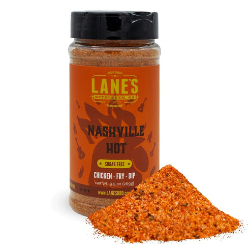 Lane's Nashville Hot Chicken Wing Seasoning, All-Natural, Perfect for Cauliflower, Dips & Fried Chicken, 9.5 Oz