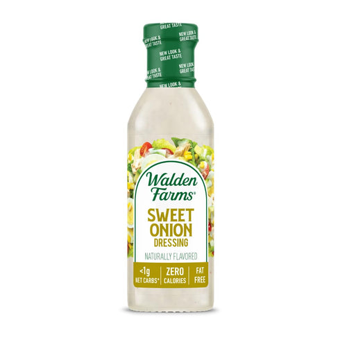 Walden Farms Sweet Onion Dressing - Low Carb, Calorie-Free, Gluten-Free, Keto-Friendly, Sugar-Free,