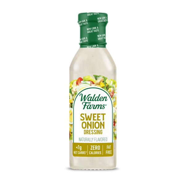 Walden Farms Sweet Onion Dressing - Low Carb, Calorie-Free, Gluten-Free, Keto-Friendly, Sugar-Free,