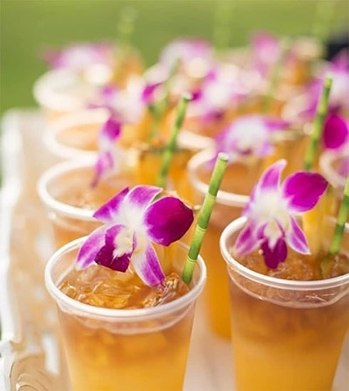 (100 Miami Fresh Orchid Flower OrchidClub USA Sunne Tropical Loose Bloom DIY Lei, food & drink decoration PURPLE