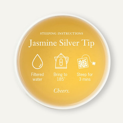96 36 1.3oz Steven Smith Teamaker Jasmine Silver Tip No. Green Tea with Jasmine Blossoms, Caffeinated, Sugar-Free