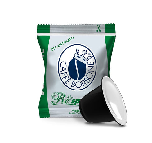 Caff Borbone Green Blend Decaffeinated Nespresso Compatible Espresso Coffee Pods, 100 Count