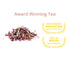 40+ (3.2oz) JusTea LITTLE BERRY HIBISCUS | Loose Leaf Herbal Tea | Tin with Hand Carved Tea Spoon | Cups | Caffeine