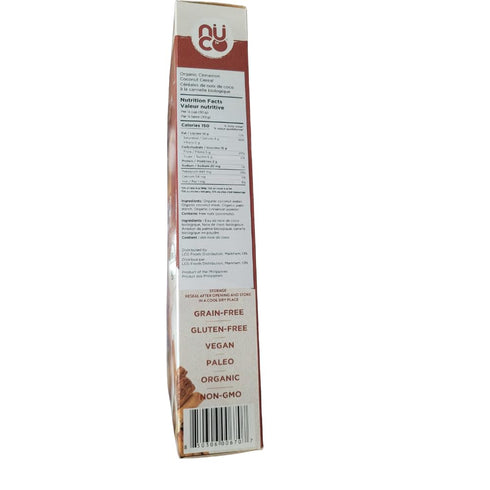 10.58 oz (300 NUCO Organic, Grain-Free Cereal, Cinnamon Coconut Crunch, g)