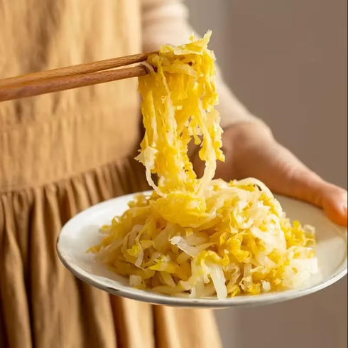 2 Packs 1LB 2 Packs (2LB Chinese Northeast Pickled Cabbage (Dongbei Suancai), Fermented Sour Napa Cabbage, Traditional