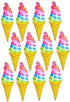 Love to Learn Inflatable Ice Cream Cones, Ice Cream Blow-ups, Party Decoration, Party Favor, 12