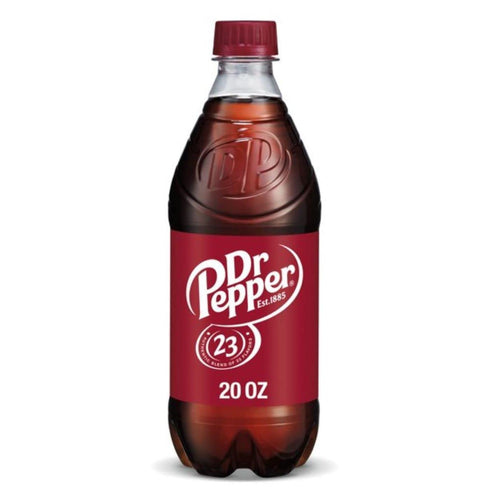 B4Y Dr. Pepper Soda, 20 oz Bottle - Pack of 12