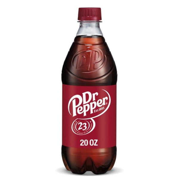 B4Y Dr. Pepper Soda, 20 oz Bottle - Pack of 12