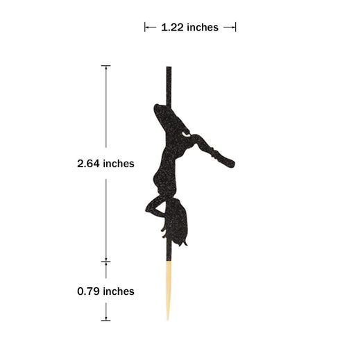 Donoter 48 Pcs Pole Dancing Cupcake Toppers | Pole Dancers Cake Picks for Birthday, Bachelorette Party Decorations