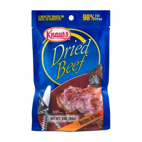 Knauss Foods (4) 3 oz Packages Knauss Sliced Dried Beef Refrigerated