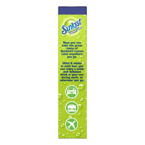 0.53 OZ, 6 (Pack 4) Sunkist Soda Lemon Lime Singles To Go Drink Mix, CT