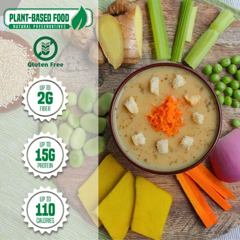 5 Packets, 3 15g 2g 100 Lawasi Instant Healthy Soup Quinoa & Vegetable Protein Flavors Protein, Fiber, Calories