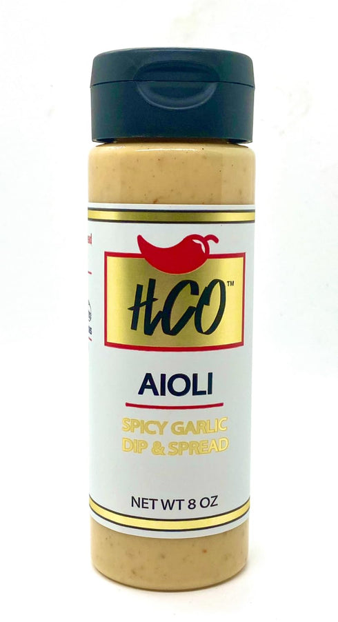 (8oz) HCO Spicy Garlic Aioli Tangy Spread & Dip from Hot Crispy Oil | Perfect for Sandwiches, Fries & More