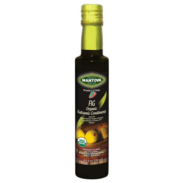 Mantova Organic Fig Balsamic Vinegar of Modena, Perfect for Salad Dressing, Pasta