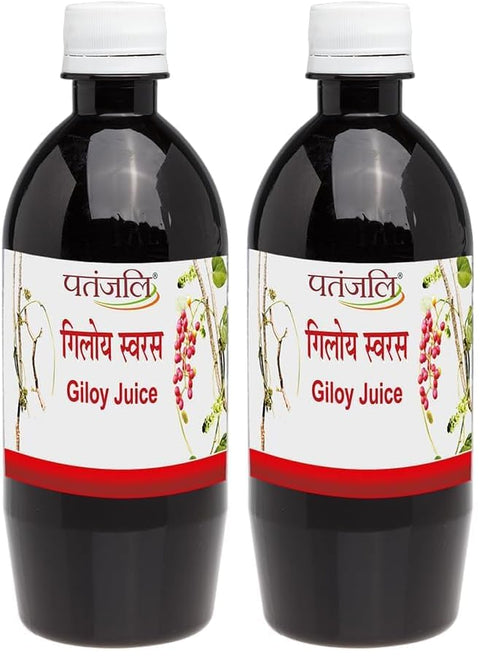 Patanjali Giloy Juice, 500ml / 16.908 fl oz (Pack of 2)