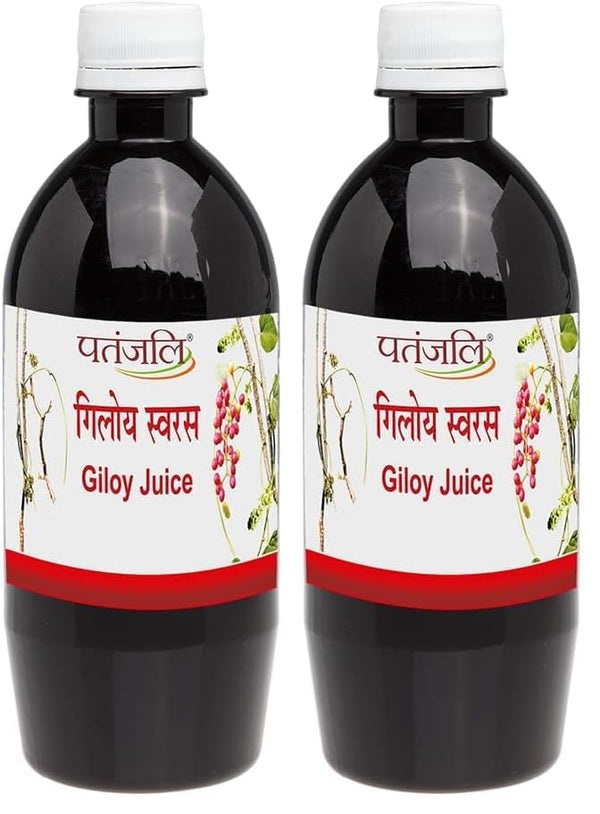 Patanjali Giloy Juice, 500ml / 16.908 fl oz (Pack of 2)