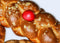 Generic Fresh Baked Traditional Greek Tsoureki Sweet Bread with Egg