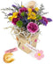 The Crown Fresh Cut Live Flowers Arranged in a Takeout Container with