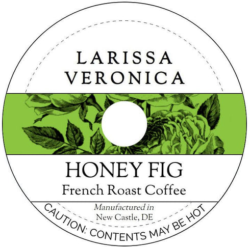 Larissa Veronica Honey Fig French Roast Coffee (Single Serve K-Cup Pods) (Gourmet, Naturally Flavored,