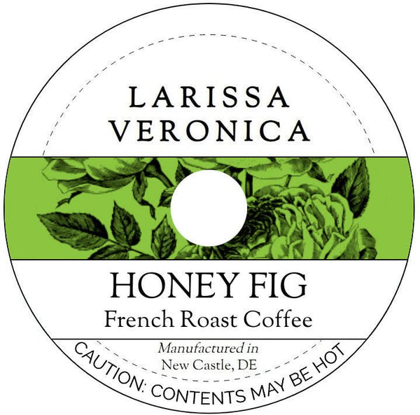 Larissa Veronica Honey Fig French Roast Coffee (Single Serve K-Cup Pods) (Gourmet, Naturally Flavored,
