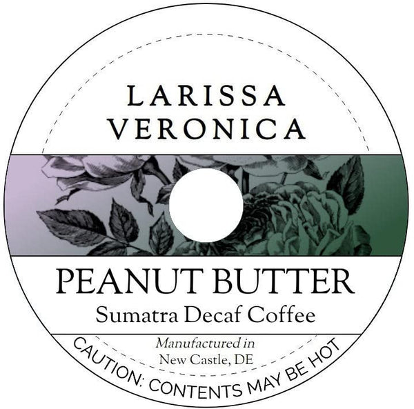 Larissa Veronica Peanut Butter Sumatra Decaf Coffee (Single Serve K-Cup Pods) (Gourmet, Naturally Flavored,