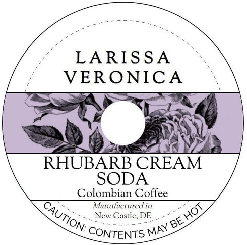 Larissa Veronica Rhubarb Cream Soda Colombian Coffee (Single Serve K-Cup Pods) (Gourmet, Naturally Flavored,