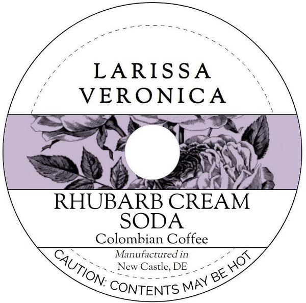 Larissa Veronica Rhubarb Cream Soda Colombian Coffee (Single Serve K-Cup Pods) (Gourmet, Naturally Flavored,