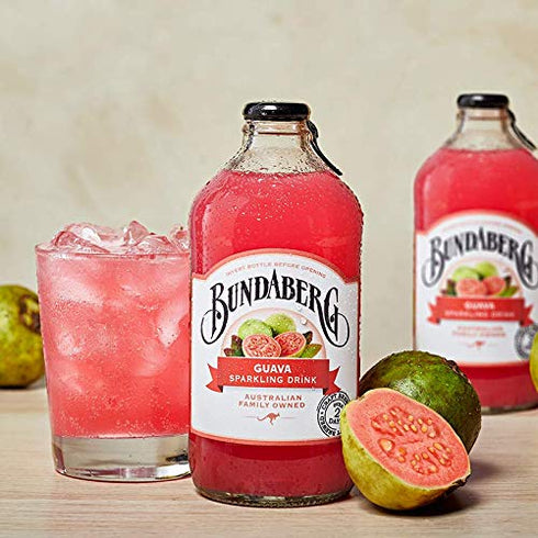 12.7 oz, 4 Count (Pack 2) Bundaberg Sparkling Fruit Drink, Guava, fl