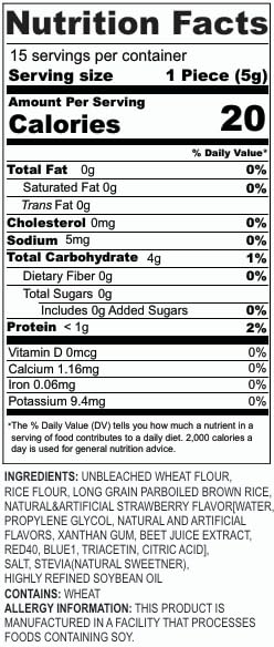 GENERIC 12 15 Kim's Magic Pop Freshly Popped Rice Cakes | Strawberry Flavor | Bags | Cakes per Bag | Low Carb, Sugar