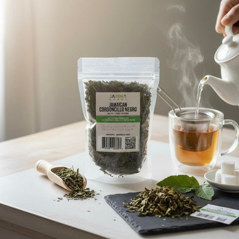 2 Jahno Herbs Jamaican Cordoncillo Negro Loose Leaf Tea, Caffeine Free, Ounce