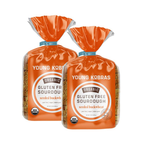Young Kobras Organic, Gluten-Free Seeded Buckwheat Sourdough Bread 22oz (2-pack) - Allergen