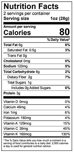 Brad's Plant Based 3 6 Organic Crunchy Kale, Nacho, Bags, Servings Total
