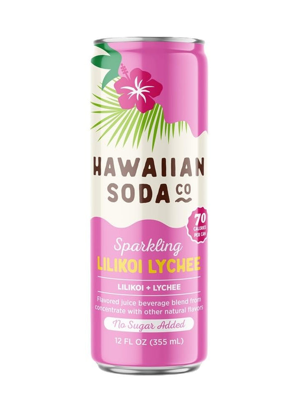 HAWAIIAN SODA , Lilikoi Lychee Soda +Crv, 12 Ounce