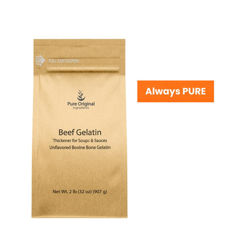 (2 lb) Pure Original Ingredients Beef Gelatin Bovine Beef Gelatin, Thickener, Soups & Sauces