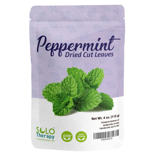 Peppermint Leaves 4 oz. - Dried Cut Leaves, Herbal Tea in Resealable Bag, Mentha Piperita, Product from USA