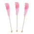 24 Pack Pink Rock Candy Sticks Cherry Sugar Flavor, Bulk Individually Wrapped Edible Crystal Sticks for Party Favors