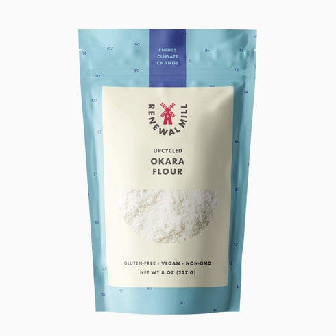 Renewal Mill Okara Flour, 8 oz, Non-GMO, Organic, Gluten-Free, 20g Fiber, 7g Protein, Keto Baking