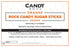 24 Orange Rock Candy Sugar Sticks - Orange Flavored - Individually Wrapped Candy