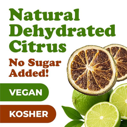 6 Food to Live Organic Dry Lime Slices, Ounces Natural Dehydrated Citrus for Cocktails, Baking, Tea, Holiday