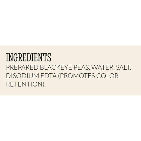 15.8 oz (Pack 12) BUSH'S BEST Canned Blackeye Peas, Source of Plant Based Protein and Fiber, Low Fat, Gluten Free