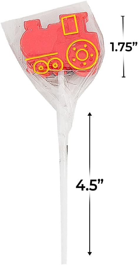 12 Train Shaped Assorted Suckers - Pieces