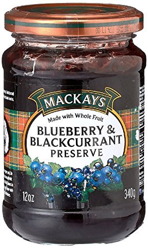 Mackays Whole Fruit Preserves - Blueberry & Blackcurrant 12Oz (2 Pack)