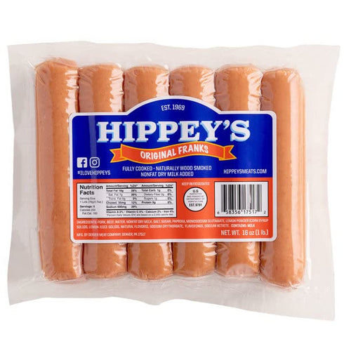 Generic Hippeys #1 Franks. (Frankfurters or Hot dogs). 1 LB.